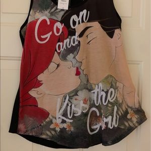 NWT Disney Little Mermaid Kiss the Girl tank top